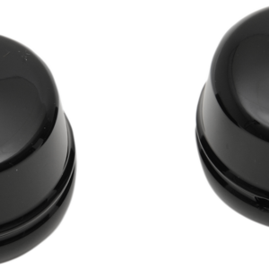 Axle Caps - Black - Front - Pair - '00-'07 FLT