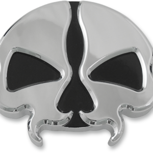 Gas Cap - Vented - Split Skull - Chrome
