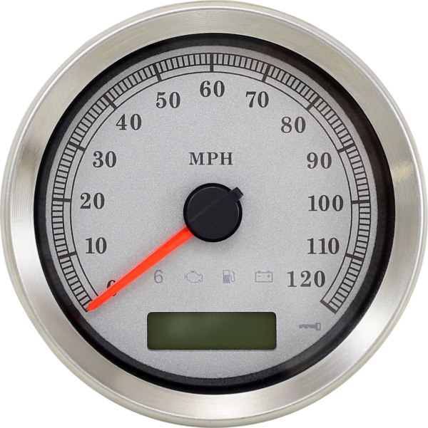 Programmable Speedometer Odometer Module Programmable Speedometer - Silver Face - MPH - HD - Vindicator Cycle ...