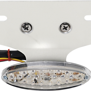 Taillight/License Plate Mount - Cat Eye -Clear Lens - Red LED