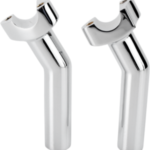 Forged Aluminum Handlebar Risers - Pullback - 5-1/2" - Chrome