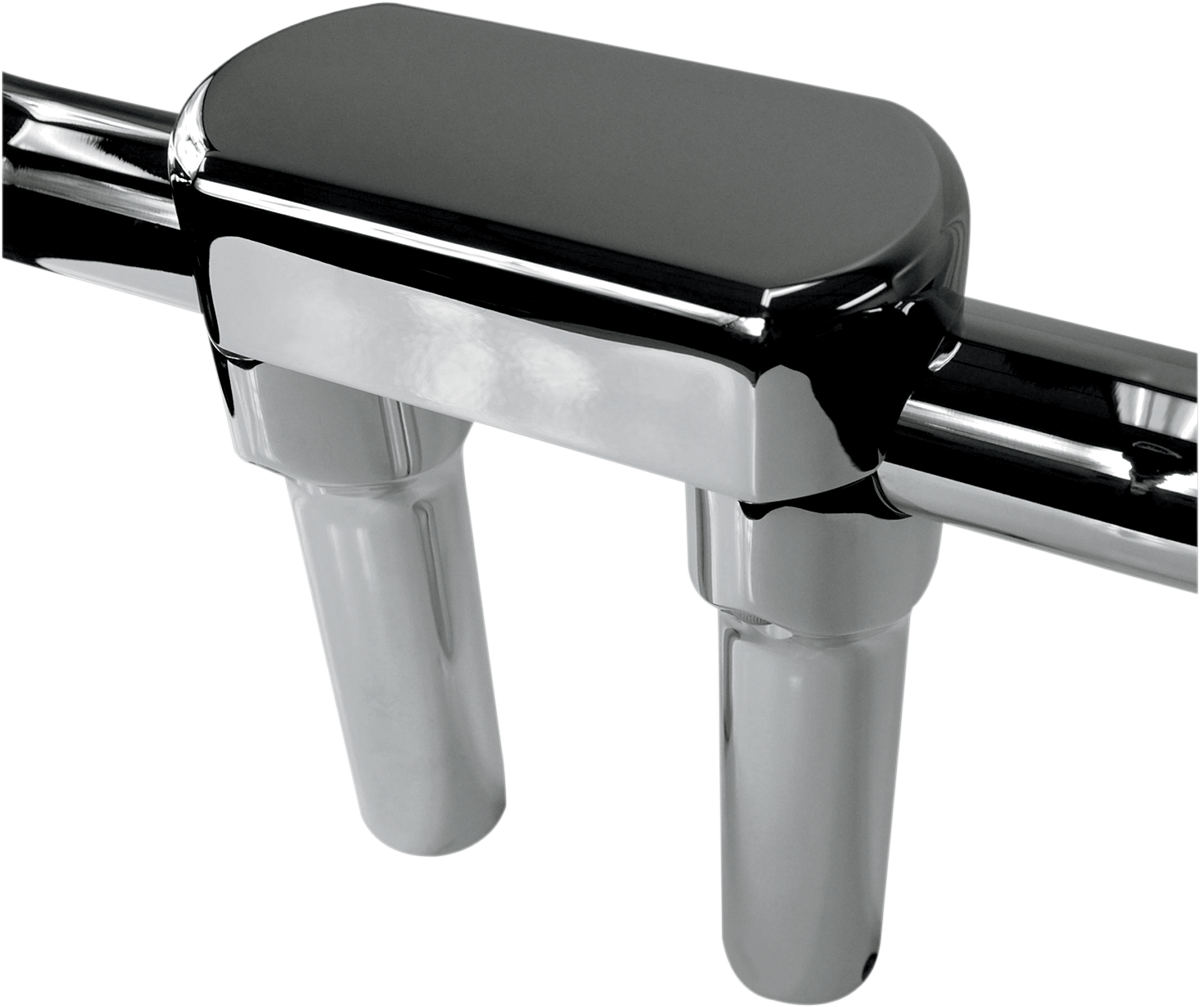 Handlebar Riser & Top Clamp Kit - 6" - Big Buffalo - Chrome