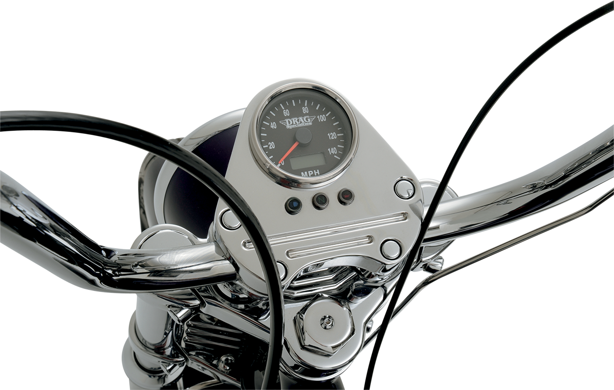 Programmable Mini Electronic Speedometer with Odometer/Tripmeter - 2.4" - Polished