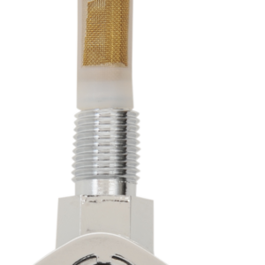 Fuel Petcock - 90° - Chrome - 1/4" NPT