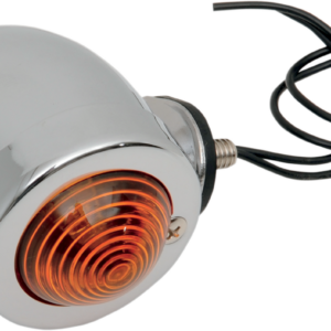Bullet Light - Bottom-Mount - Amber Lens - Chrome