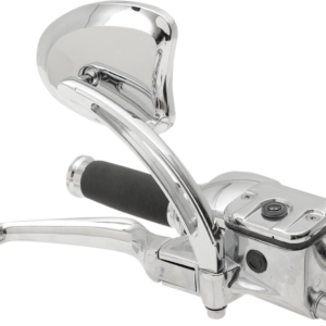 Mirrors - Side View - Tapered - Chrome - Long Stem - Pair