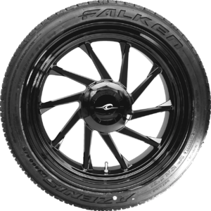 Hurricane 3D Rear Right Wheel - Black (18") | Falken Tire (215/45ZR18)