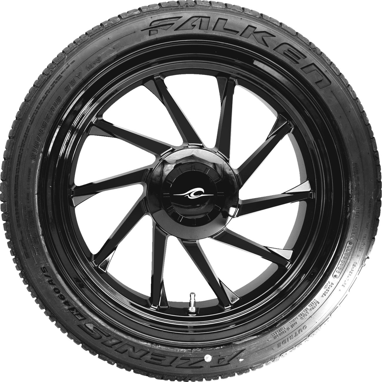 Hurricane 3D Rear Right Wheel - Black (18") | Falken Tire (215/45ZR18)