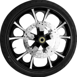 Largo Front Wheel - Black Cut (21") | Rotors (11.8") | Dunlop Tire (130/60B21)