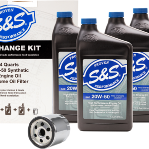 Oil Change Kit - Chrome Filter - '99-'17 Twin Cam - 4 US quarts