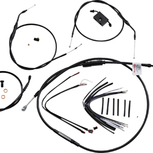 Extended Handlebar Cable and Brake Line Kit for Sportsters with ABS - 14" Ape Hanger Handlebars
