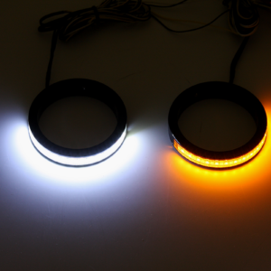 Turn Signals with Daytime Running Light - 37 mm - Black
