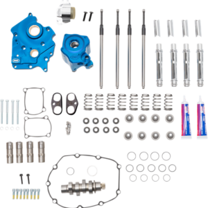 Cam Chest Kit - Oil Cooled - Chain Drive - 550 Cam - Chrome Pushrod Tubes - M8