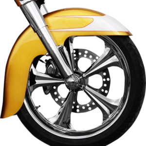 Benchmark Front Fender - Non-Raked - Black - 21" - HD Touring/Trike