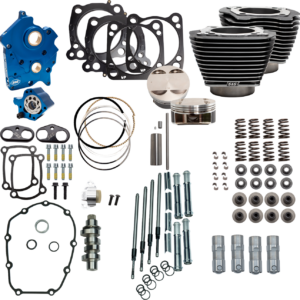Power Pack - Oil Cooled - 550C - Black Granite w/Highlight - Chrome Pushrod Tubes - M8