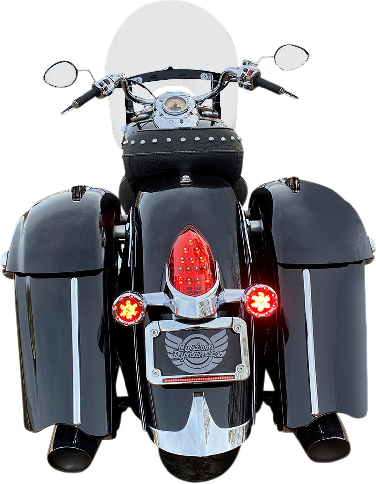 ProBEAM® Bullet Ringz™ LED Turn Signals - Chrome/Red