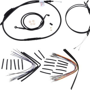 Jail Bar Cable Kit - 12" Handlebars - Black Vinyl - '04-'06 XL