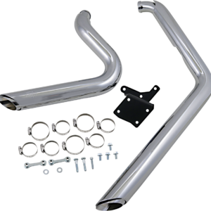 Shortshots Staggered Exhaust System - Chrome