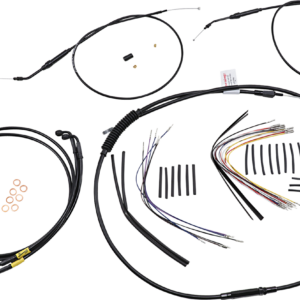 Jail Bar Cable Kit - 14" Handlebars - Black Vinyl - '96-'05 Dyna