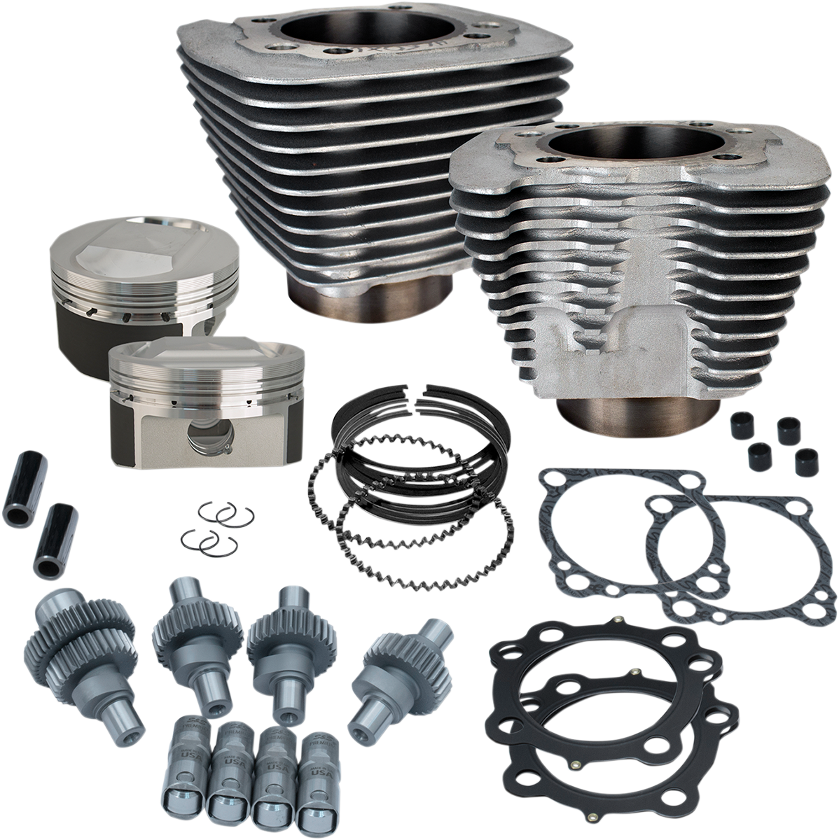 Hooligan Kit - 1200 cc to 1250 cc - Silver Powdercoat - Sportster