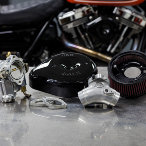 Super E Carburetor with Stealth Air Cleaner Kit - Gloss Black - Evolution Big Twin