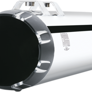 Slip-On Mufflers - 4" - Chrome with Contrast Cut Tip - M8 FL