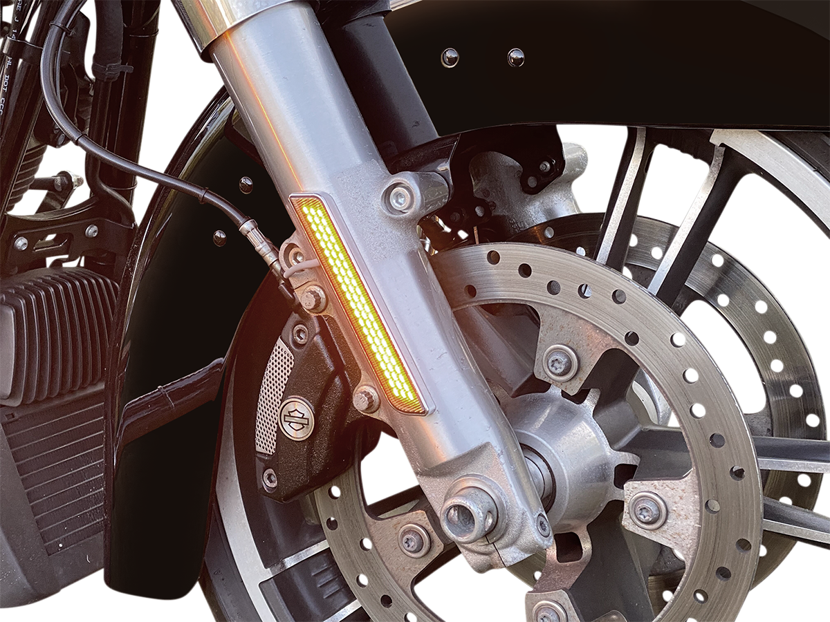 LED Fork Light - Smoke - Chrome