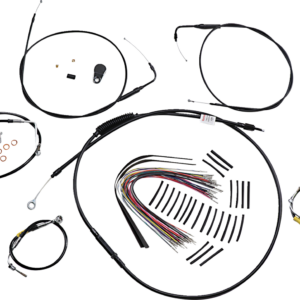 Control Kit for Early Touring Bikes with Bagger Bar Handlebars - 15" - Non-Cruise - Black