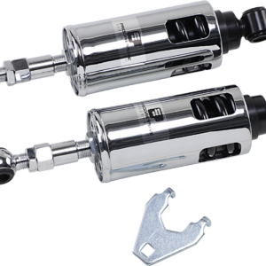 422 Series Adjustable Shocks - 1,117 lb/in - Chrome - Heavy-Duty