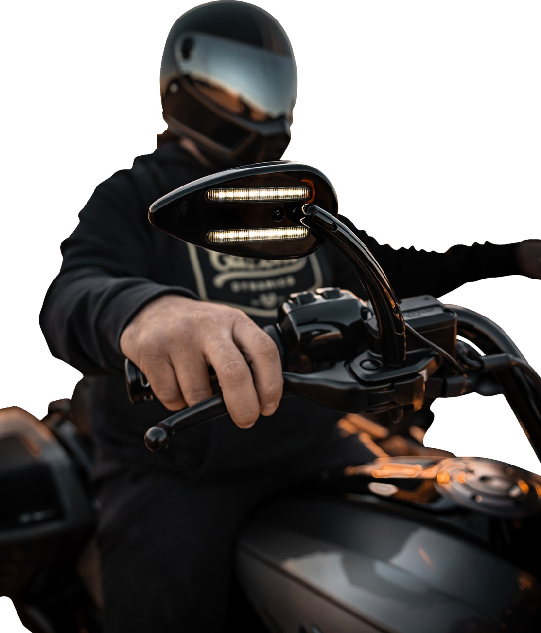 Mirrors - Side View - with LED Turn Signal - Black - Pair