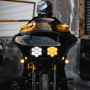LED Turn Signals - Black -Yellow Lens - Road Glide