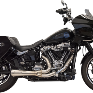 2-into-1 Ripper Exhaust System with Megaphone Muffler - Short - Chrome - M8 Softail