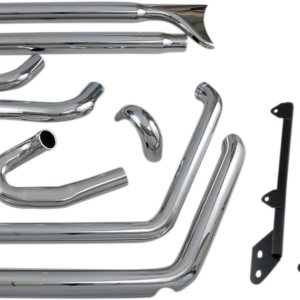True Duals Exhaust System with Fishtail Mufflers - 33" - Softail