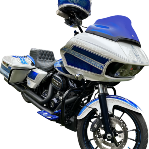 Kolor Flare® Windshield - 9" - Blue - '15-'25 FLTR