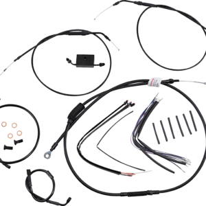 Extended Handlebar Cable and Brake Line Kit for Sportsters with ABS - 14" T-Bar Handlebars