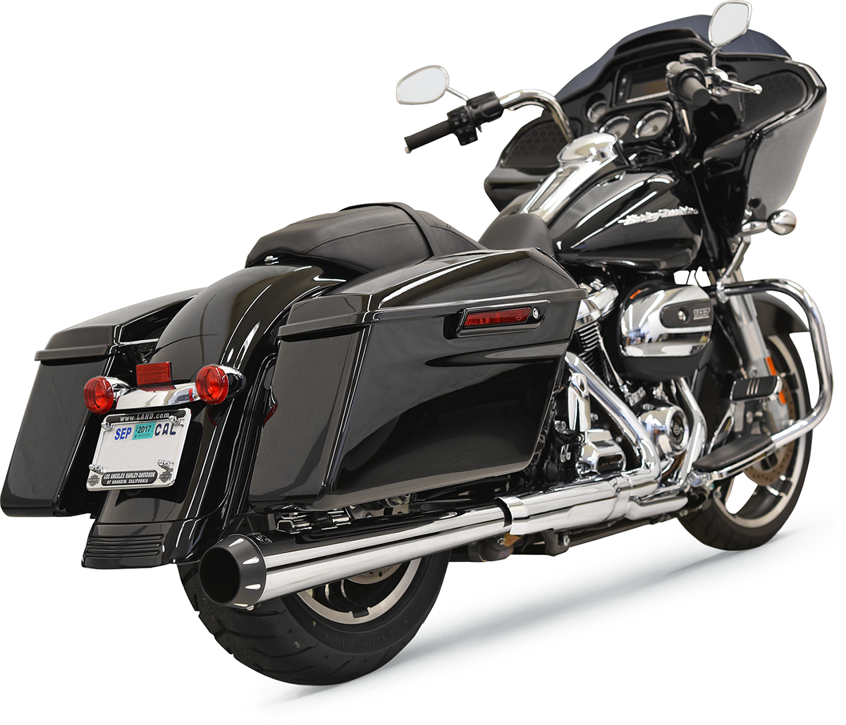 2-into-1 Crossover Eliminator with 4"DNT® Slip-On Muffler - Chrome - Megaphone