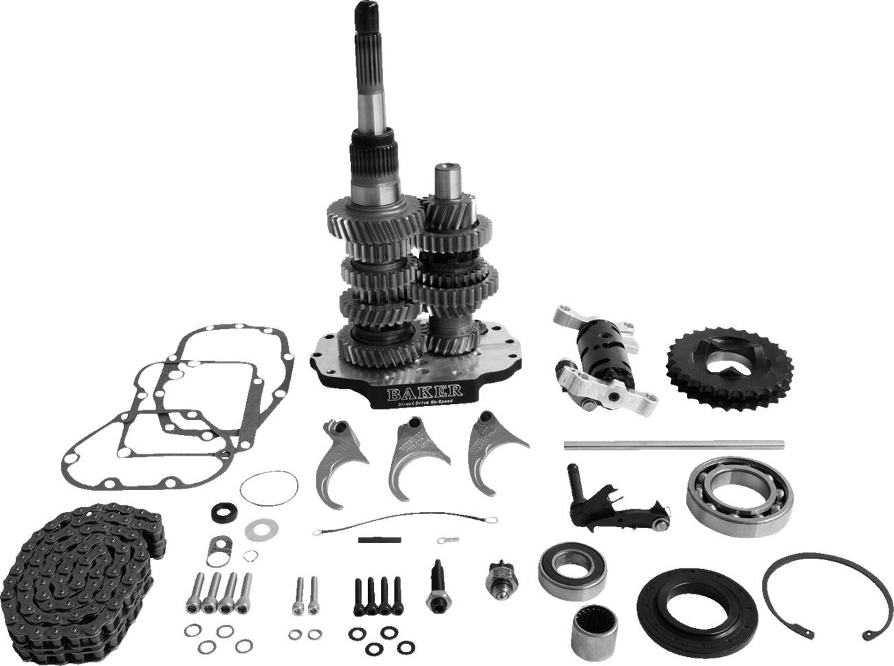 Direct Drive Gear Set - 6-Speed - Black - '90-'97 Harley-Davidson