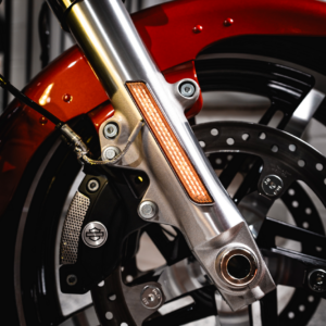 LED Fork Light - Amber - Chrome