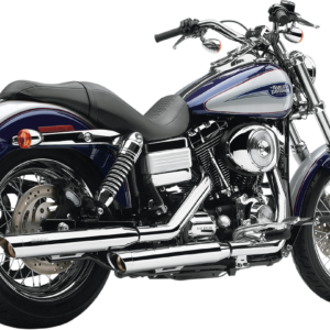 3" Slashcut Slip-On Mufflers - Chrome - '95-'17 FXD