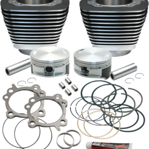 Cylinder & Piston Replacement for S&S 106" Stroker Kit - Black