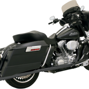 Megaphone Slip-On Mufflers - Black/Black - Fluted - Performance Baffle