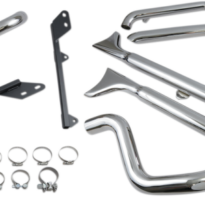 True Duals Exhaust System with Fishtail Mufflers - 33" - Softail - Baffle Included