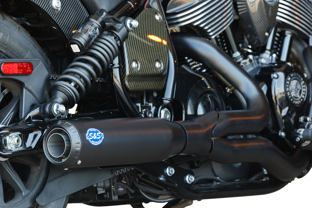 2-into-1 Qualifier Exhaust System - Guardian Black - 49-State - Indian Chief