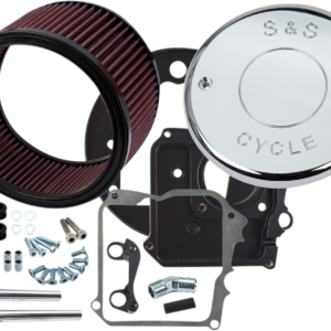 Air Cleaner Kit with Cover - Nostalgic Script - Chrome