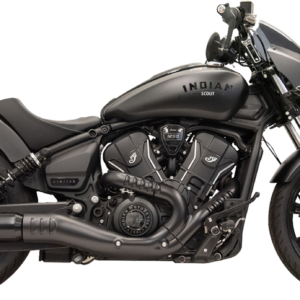 4" Slip-On Muffler with Billet End Cap - Black - Scout
