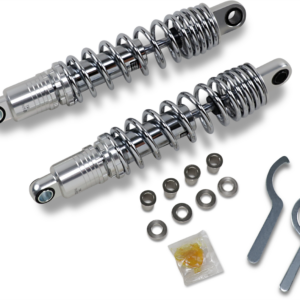 Premium Ride-Height Adjustable Shocks - 13.5" - Heavy Duty - Chrome
