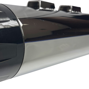 4-1/2" Straight Can Slip-On Mufflers - Chrome with Black End Cap - Twin Cam Touring