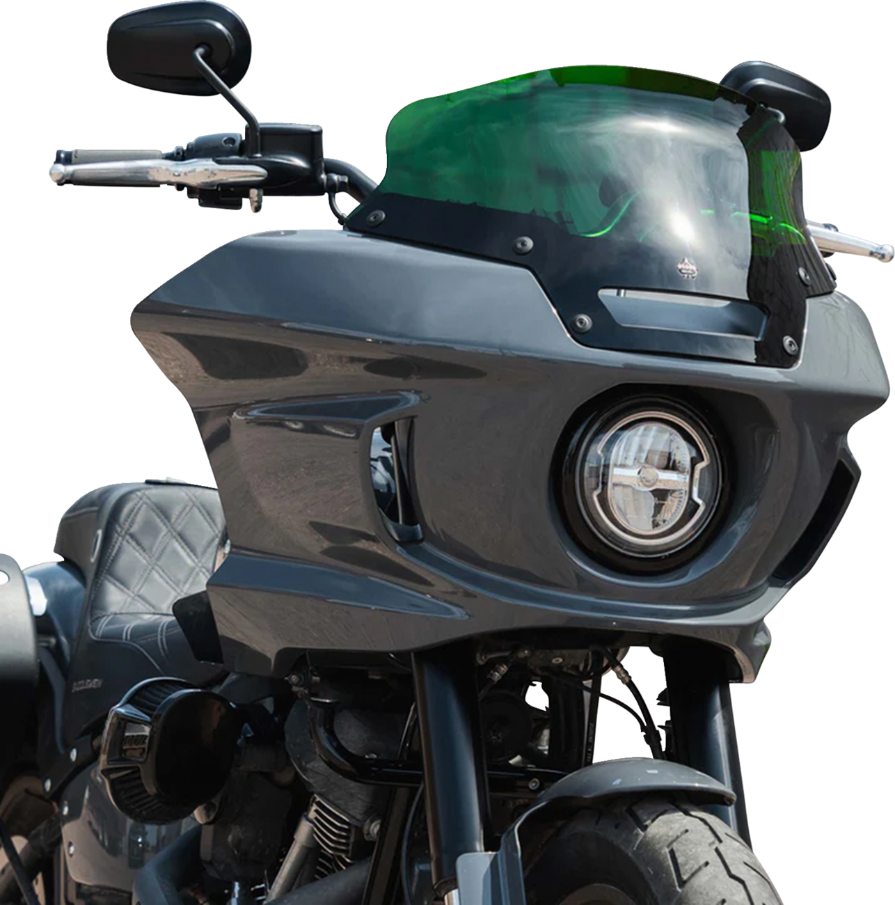 Kolor Flare® Windshield - 6" - Green - '22-'25 FXLRST