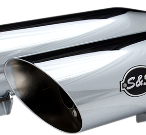 Slash-Cut Slip-On Mufflers - Race - Chrome - FLHC