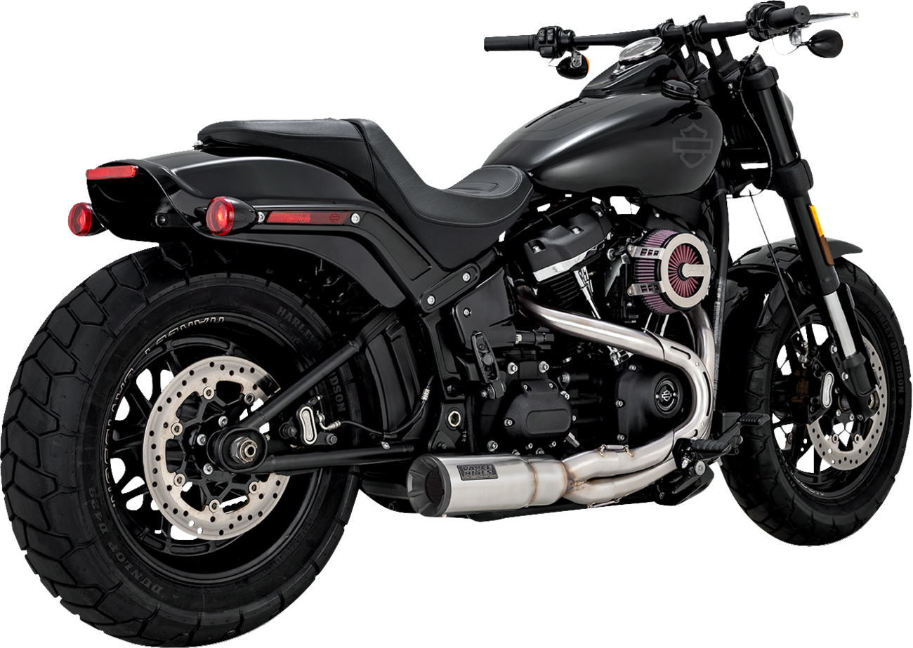 2-into-1 Hi-Output Short Exhaust System - Stainless Steel - Brushed